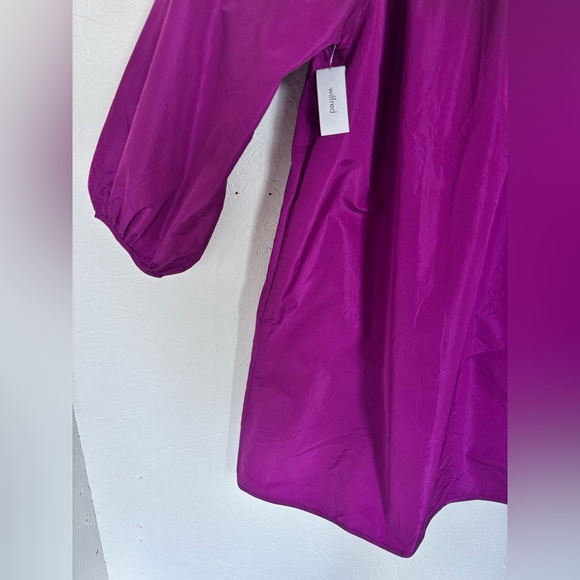 NWT Wilfred Aritzia Oversized Cava Purple Fuchsia Luminous Violet Trapeze Dress - Picture 8 of 17